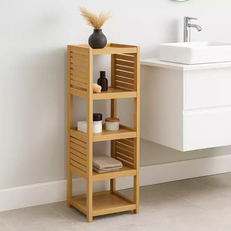 Meuble de rangement à étagères ouvertes Evideco French Home Goods, design ventilé, naturel - Collection Trinidad