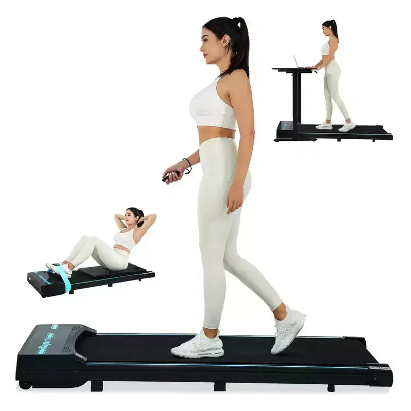 Ksports Tapis de marche classique sous le bureau avec roues et télécommande, 2,5 CV