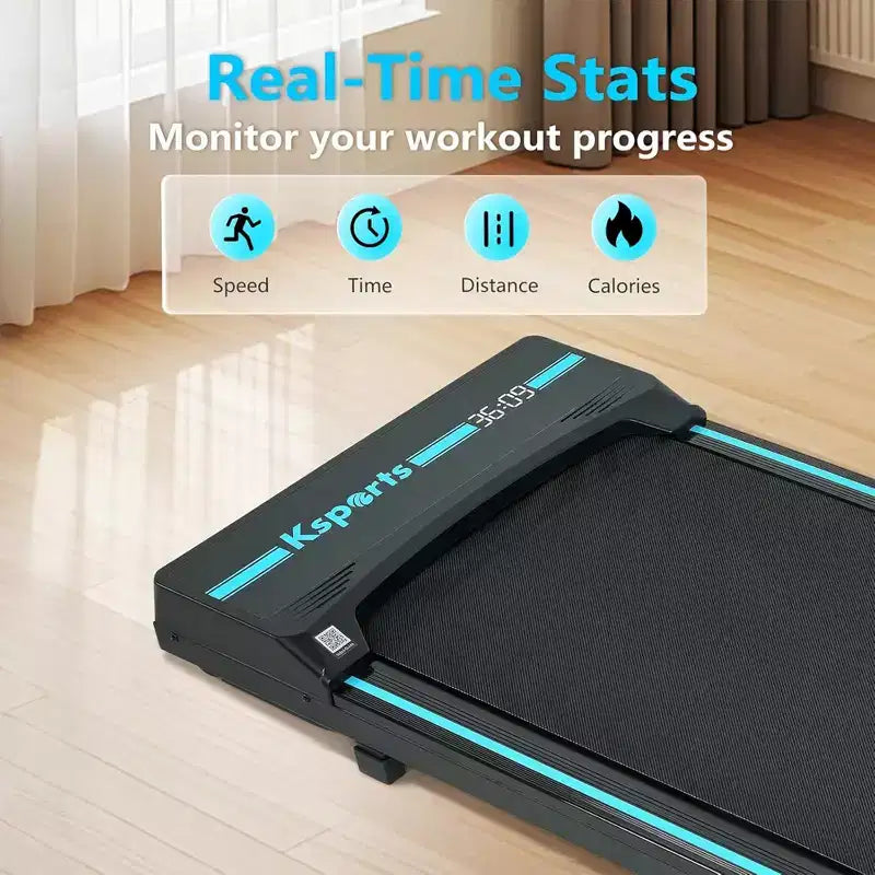 Ksports Tapis de marche classique sous le bureau avec roues et télécommande, 2,5 CV