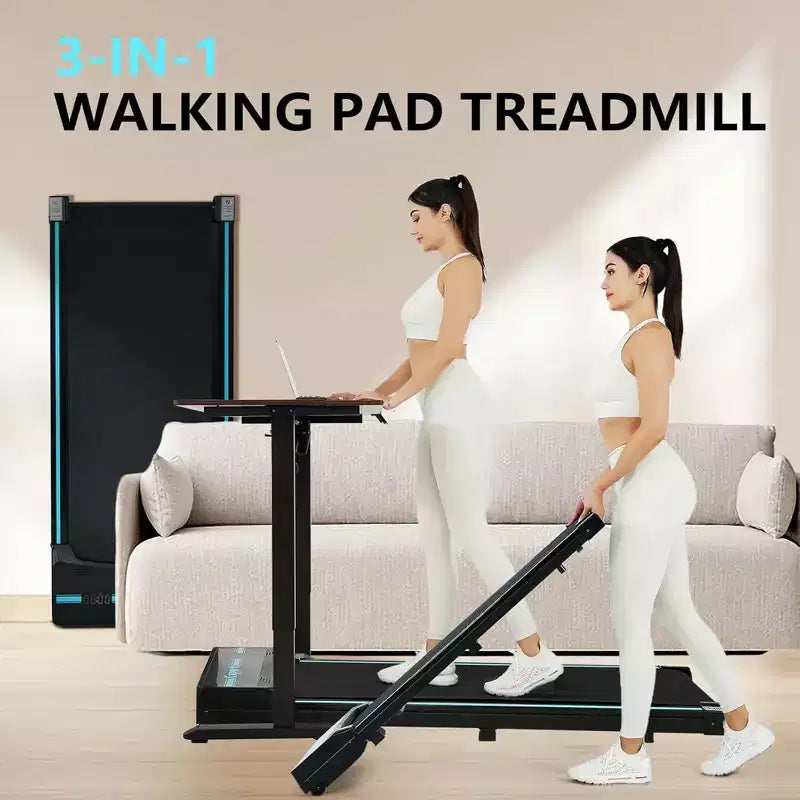 Ksports Tapis de marche classique sous le bureau avec roues et télécommande, 2,5 CV