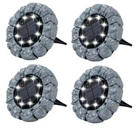 Bell + Howell Lumières disque solaires rondes 8 LED avec marche/arrêt automatique