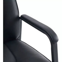 Fauteuil de salle d'attente à quatre pieds en cuir pleine fleur, cuir véritable