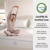 Matelas Martha Stewart SleepComplete 12 po en mousse à mémoire de forme à thé vert et gel rafraîchissant à double action, fermeté moyenne, avec plateau matelassé en jacquard recyclé doux et respirant