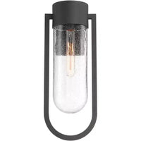 Possini Euro Design Villa Lane Applique murale extérieure moderne haute 18 1/2, luminaire de porche, extérieur de maison, lot de 2 résistants aux intempéries, noir, abat-jour en verre transparent