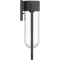 Possini Euro Design Villa Lane Applique murale extérieure moderne haute 18 1/2, luminaire de porche, extérieur de maison, lot de 2 résistants aux intempéries, noir, abat-jour en verre transparent