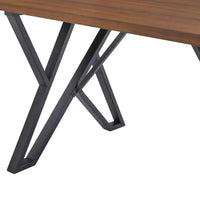Ensemble de salle à manger 5 pièces avec 4 chaises de salle à manger et table ronde/carrée, Noir+Naturel/Noyer-ModernLuxe