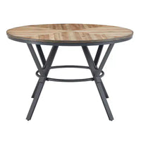 Ensemble de salle à manger 5 pièces avec 4 chaises de salle à manger et table ronde/carrée, Noir+Naturel/Noyer-ModernLuxe
