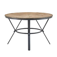 Ensemble de salle à manger 5 pièces avec 4 chaises de salle à manger et table ronde/carrée, Noir+Naturel/Noyer-ModernLuxe