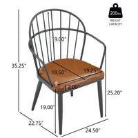 Ensemble de salle à manger 5 pièces avec 4 chaises de salle à manger et table ronde/carrée, Noir+Naturel/Noyer-ModernLuxe