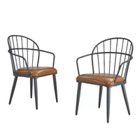 Ensemble de salle à manger 5 pièces avec 4 chaises de salle à manger et table ronde/carrée, Noir+Naturel/Noyer-ModernLuxe