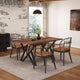 5 Piece Dining Table Set Dining Set with 4 Dining Chairs and Round/Square Table, Black+Natural/Walnut-ModernLuxe
