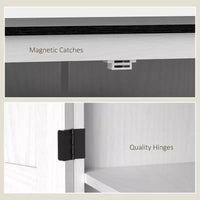 HOMCOM Armoire de garde-manger de ferme de 183 cm avec portes de grange, meuble de rangement de cuisine haut avec étagères réglables et tiroir