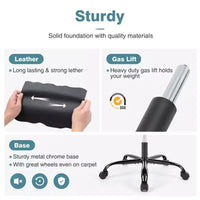 FIRNEWST Confort de jeu supérieur : Chaise ergonomique en cuir PU avec accoudoirs relevables réglables