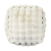 Pouf en fausse fourrure pelucheuse Bubble Saro Lifestyle
