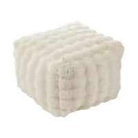 Saro Lifestyle Plush Bubble Faux Fur Pouf