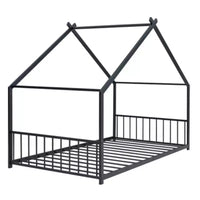 Cadre de lit double en métal avec un design de maison exceptionnel