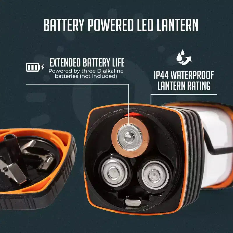 Lanterne de camping LED ultra-lumineuse 1000LM, alimentée par batterie, 4 modes d'éclairage, résistante à l'eau avec crochet de suspension et longue autonomie