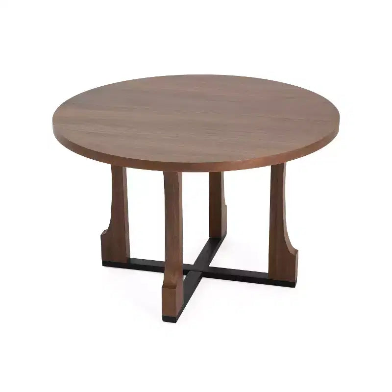 Table de salle à manger ronde Christopher Knight Home Dakota 48 avec cadre rustique en croix
