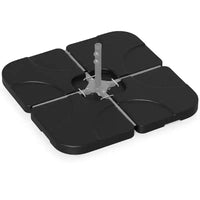 Costway Lot de 20 Bases de Parasol Déporté, Support de Base Remplit d'eau, Poids de Base, Lot de Plaques de Sable Marron/Noir