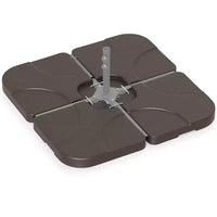 Costway Lot de 20 Bases de Parasol Déporté, Support de Base Remplit d'eau, Poids de Base, Lot de Plaques de Sable Marron/Noir