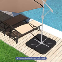 Costway Lot de 20 Bases de Parasol Déporté, Support de Base Remplit d'eau, Poids de Base, Lot de Plaques de Sable Marron/Noir