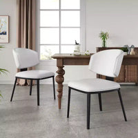 Christopher Knight Home Enoch Chaises de salle à manger modernes rembourrées en similicuir (lot de 2)