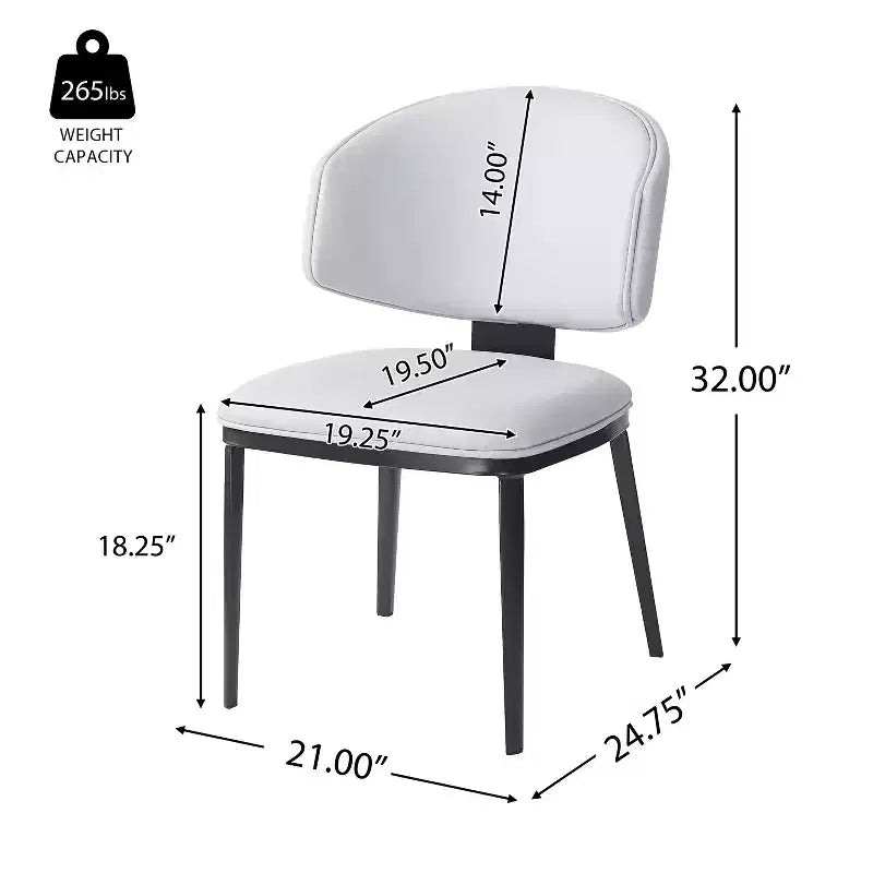 Christopher Knight Home Enoch Chaises de salle à manger modernes rembourrées en similicuir (lot de 2)