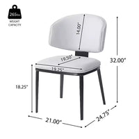 Christopher Knight Home Enoch Chaises de salle à manger modernes rembourrées en similicuir (lot de 2)