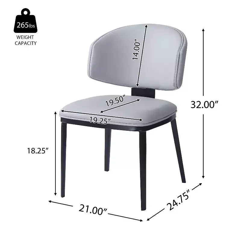 Christopher Knight Home Enoch Chaises de salle à manger modernes rembourrées en similicuir (lot de 2)