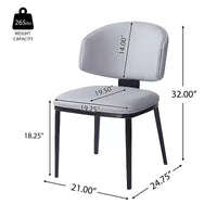 Christopher Knight Home Enoch Chaises de salle à manger modernes rembourrées en similicuir (lot de 2)