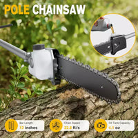 Coupe-bordure et élagueuse sur perche sans fil 4-en-1, doubles batteries 20V, sans balais