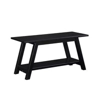Banc en bois massif Elyz avec étagère de Roundhill Furniture