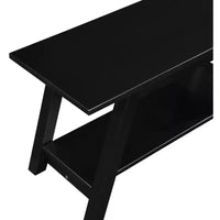 Banc en bois massif Elyz avec étagère de Roundhill Furniture