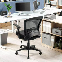 Chaise de bureau ergonomique en maille, capacité 330 lb, chaise d'ordinateur avec soutien lombaire intégré, assise en mousse haute densité, base à cinq branches