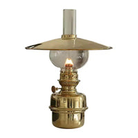 Kings County Tools Lampe à huile en laiton style capitaine avec abat-jour