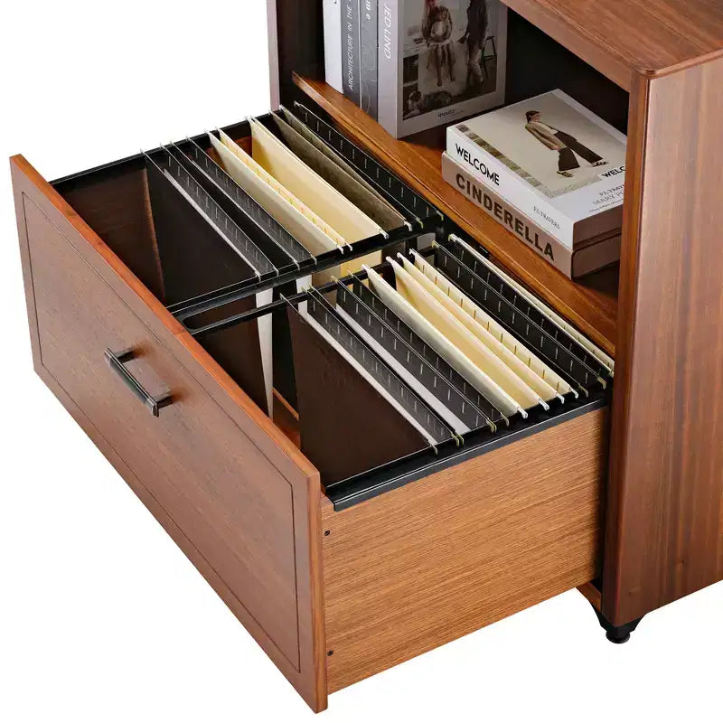 Armoire de rangement de dossiers d'exposition 29'', noyer