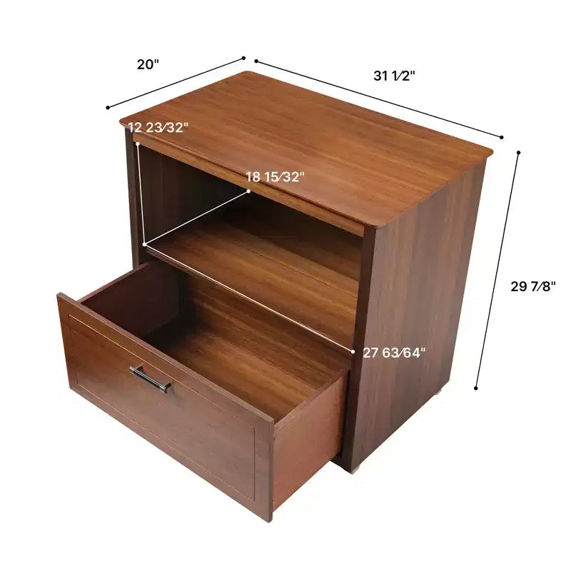 Armoire de rangement de dossiers d'exposition 29'', noyer