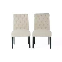 Chaises de salle à manger contemporaines capitonnées à dossier roulé Christopher Knight Home Emerson (lot de 2)