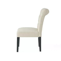 Chaises de salle à manger contemporaines capitonnées à dossier roulé Christopher Knight Home Emerson (lot de 2)