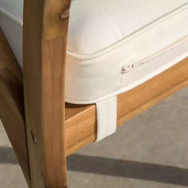 GDFStudio Baia Ensemble bistro d'extérieur 3 pièces en bois d'acacia avec coussin
