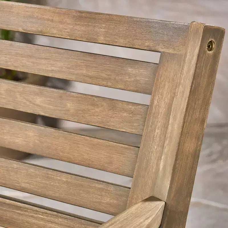 GDFStudio Baia Ensemble bistro d'extérieur 3 pièces en bois d'acacia avec coussin