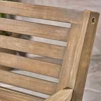 GDFStudio Baia Ensemble bistro d'extérieur 3 pièces en bois d'acacia avec coussin