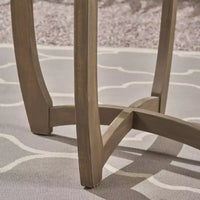 GDFStudio Baia Ensemble bistro d'extérieur 3 pièces en bois d'acacia avec coussin