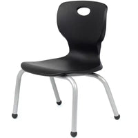Chaise empilable d'écolier - assise luxueuse et confortable avec structure robuste rivetée - pour salles de classe en apprentissage à domicile ou bureau - lot de 4 chaises