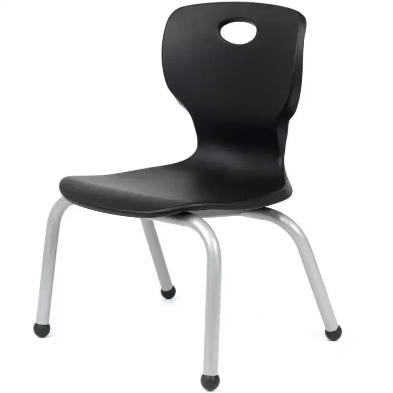 Chaise empilable d'écolier - assise luxueuse et confortable avec structure robuste rivetée - pour salles de classe en apprentissage à domicile ou bureau - lot de 4 chaises