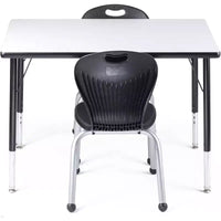 Chaise empilable d'écolier - assise luxueuse et confortable avec structure robuste rivetée - pour salles de classe en apprentissage à domicile ou bureau - lot de 4 chaises