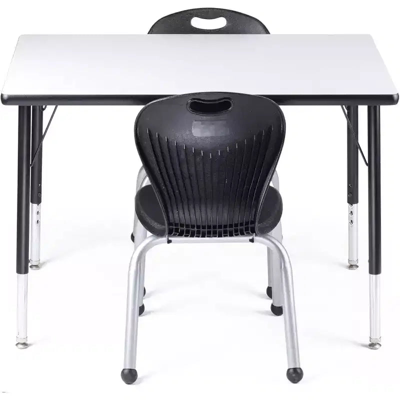 Chaise empilable d'écolier - assise luxueuse et confortable avec structure robuste rivetée - pour salles de classe en apprentissage à domicile ou bureau - lot de 4 chaises