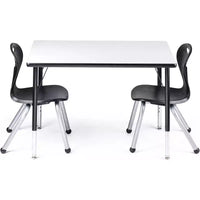 Chaise empilable d'écolier - assise luxueuse et confortable avec structure robuste rivetée - pour salles de classe en apprentissage à domicile ou bureau - lot de 4 chaises