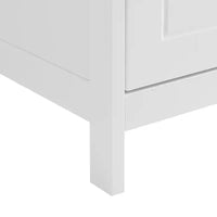 Meuble de rangement de salle de bain Whisen, meuble avec portes doubles, tiroirs et étagère réglable