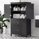 Whisen Bathroom Storage Cabinet, Cabinet with Double Doors, Drawers and Adjustable Shelf